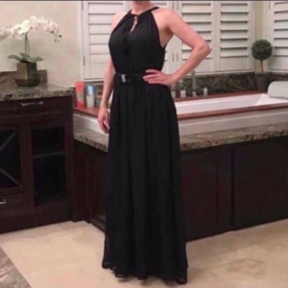 NWT Black Chiffon Maxi - Picture 3 of 3